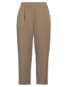 Dixie Woman Pants Camel Size L Polyester, Viscose, Elastane In Beige