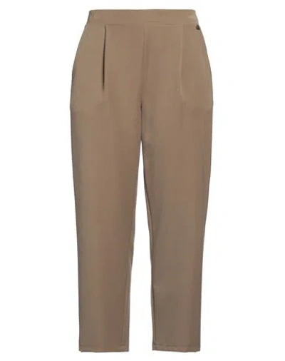 Dixie Woman Pants Camel Size L Polyester, Viscose, Elastane In Beige