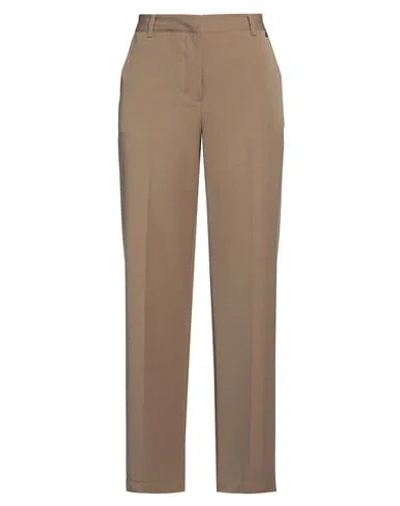 Dixie Woman Pants Camel Size L Polyester, Viscose, Elastane In Sand