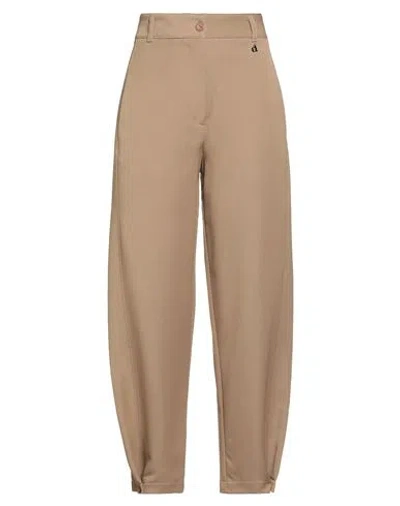 Dixie Woman Pants Camel Size L Polyester, Viscose, Elastane In Sand