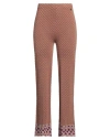 Dixie Woman Pants Camel Size M Viscose, Polyamide, Metallic Fiber In Beige