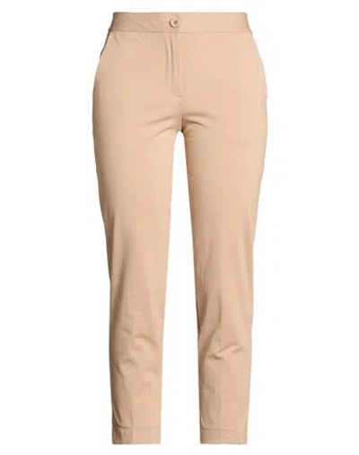 Dixie Woman Pants Camel Size S Cotton, Polyamide, Elastane In Beige