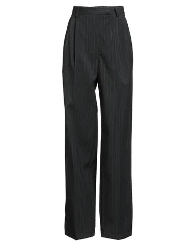 Dixie Woman Pants Charcoal Size S Polyester, Virgin Wool, Elastane In Black