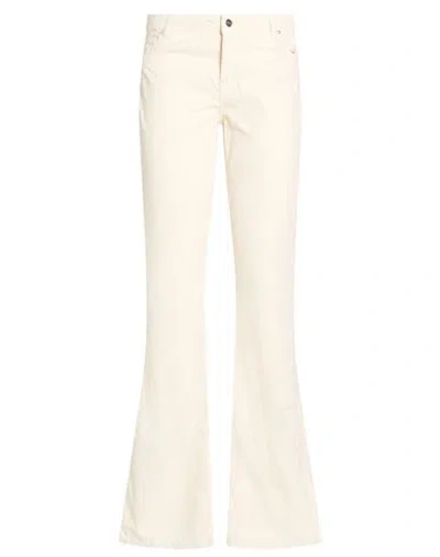 Dixie Woman Pants Cream Size 27 Cotton, Rayon, Elastane In White