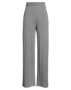 Dixie Woman Pants Silver Size M Polyamide, Metallic Fiber In Gray