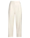 Dixie Woman Pants Ivory Size M Polyester, Viscose, Elastane