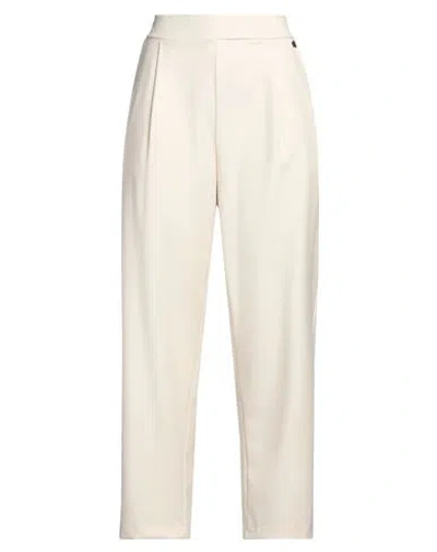 Dixie Woman Pants Ivory Size M Polyester, Viscose, Elastane