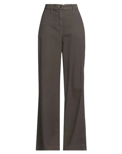 Dixie Woman Pants Khaki Size L Cotton, Elastane In Beige