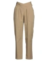 Dixie Woman Pants Khaki Size M Cotton, Elastane In Brown
