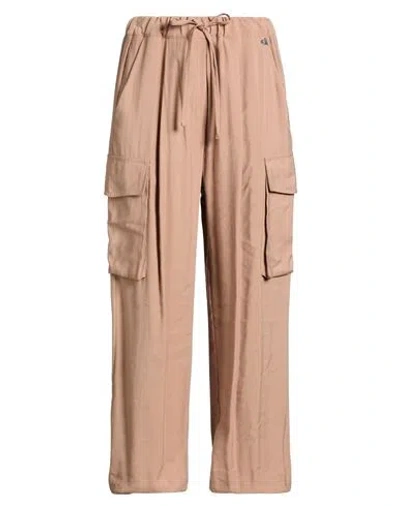 Dixie Woman Pants Light Brown Size M Viscose, Polyester In Nude