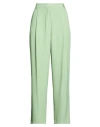 Dixie Woman Pants Light Green Size S Polyester, Elastane In Multi