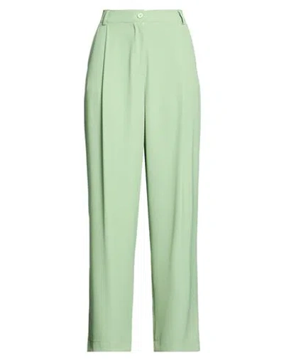 Dixie Woman Pants Light Green Size S Polyester, Elastane In Multi