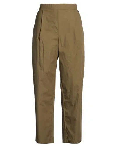 Dixie Woman Pants Military Green Size L Cotton In Brown