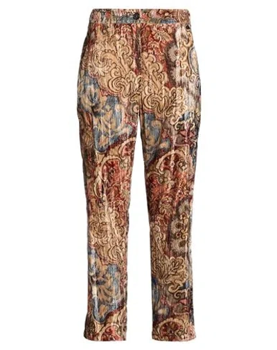 Dixie Woman Pants Mustard Size M Polyester In Multi