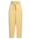 Dixie Woman Pants Pastel Yellow Size L Viscose, Linen In Yellow