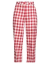 Dixie Woman Pants Red Size S Cotton, Polyester In Multi