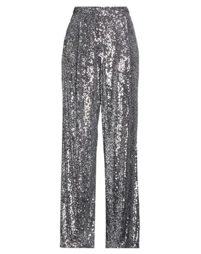 Dixie Woman Pants Silver Size M Polyester In Gray