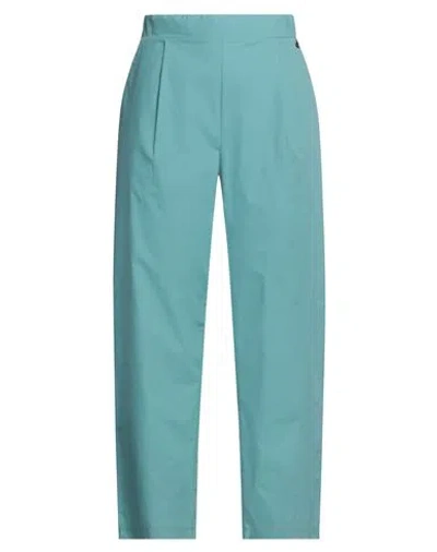Dixie Woman Pants Turquoise Size L Cotton In Blue