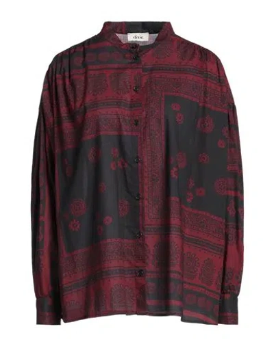 Dixie Woman Shirt Burgundy Size M Cotton In Red