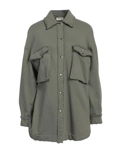Dixie Woman Shirt Military Green Size M Cotton
