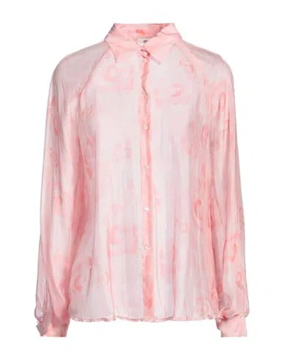 Dixie Woman Shirt Pink Size M Viscose, Silk