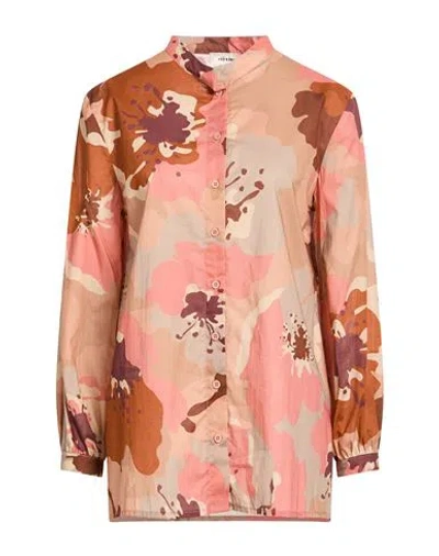 Dixie Woman Shirt Salmon Pink Size M Cotton In Multi