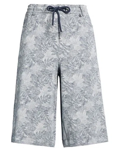 Dixie Woman Shorts & Bermuda Shorts Navy Size M Cotton In Gray