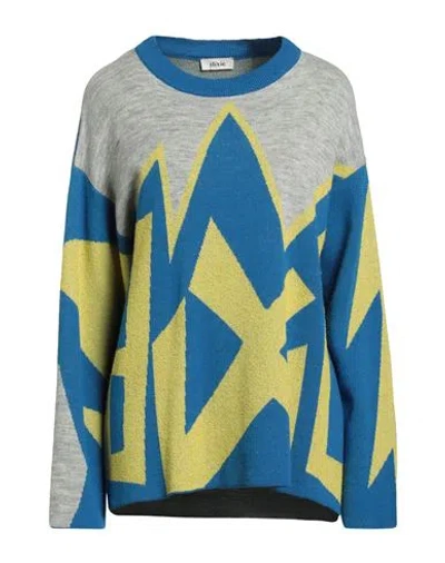 Dixie Woman Sweater Azure Size M Acrylic, Polyamide, Wool, Cotton, Viscose In Multi