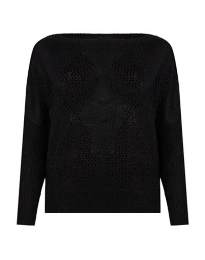 Dixie Woman Sweater Black Size M Acrylic, Polyamide, Mohair Wool, Wool