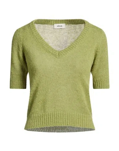 Dixie Woman Sweater Green Size S Alpaca Wool, Nylon