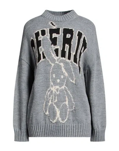 Dixie Woman Sweater Grey Size Onesize Acrylic, Polyester In Gray