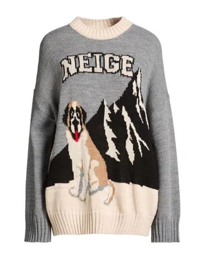 Dixie Woman Sweater Grey Size Onesize Acrylic, Synthetic Fibers, Alpaca Wool, Viscose, Wool In Gray