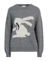 Dixie Woman Sweater Grey Size S Wool, Acrylic, Alpaca Wool, Polyamide