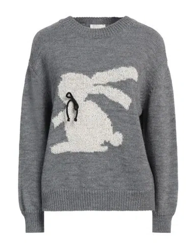 Dixie Woman Sweater Grey Size S Wool, Acrylic, Alpaca Wool, Polyamide In Grey