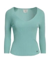 Dixie Woman Sweater Light Green Size S Viscose, Polyamide In Green