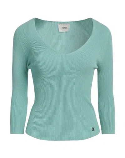 Dixie Woman Sweater Light Green Size S Viscose, Polyamide In Blue