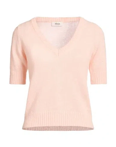 Dixie Woman Sweater Light Pink Size S Alpaca Wool, Nylon
