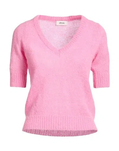 Dixie Woman Sweater Pink Size S Alpaca Wool, Nylon