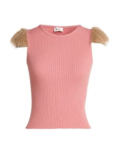 Dixie Woman Sweater Salmon Pink Size S Viscose, Polyester, Polyamide In Multi
