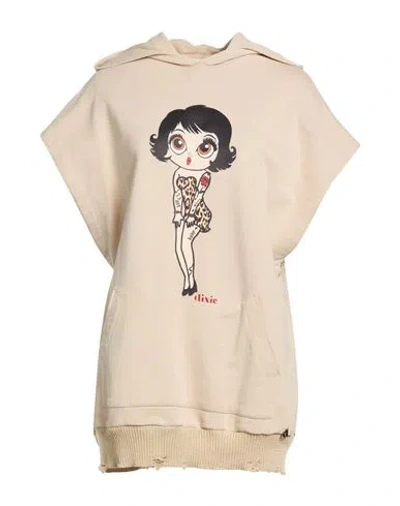 Dixie Woman Sweatshirt Beige Size M Cotton In Neutral