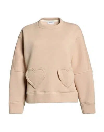 Dixie Woman Sweatshirt Beige Size S Cotton, Polyester In Sand