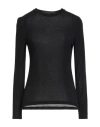 Dixie Woman T-shirt Black Size M Viscose, Polyamide, Elastane, Cashmere