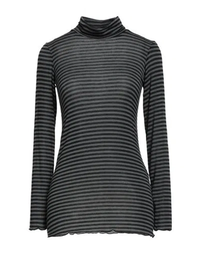 Dixie Woman T-shirt Black Size S Modal, Viscose, Polyamide, Rubber, Cashmere In Multi