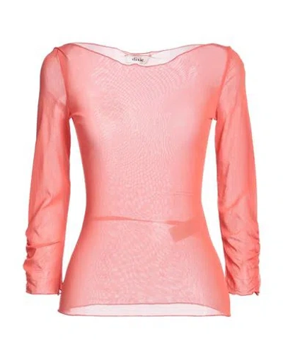 Dixie Woman T-shirt Coral Size S Polyamide In Red