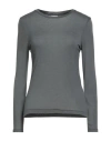 Dixie Woman T-shirt Grey Size M Viscose, Polyamide, Elastane, Cashmere In Gray
