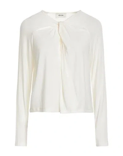 Dixie Woman T-shirt Off White Size S Viscose, Modal, Elastane, Cashmere