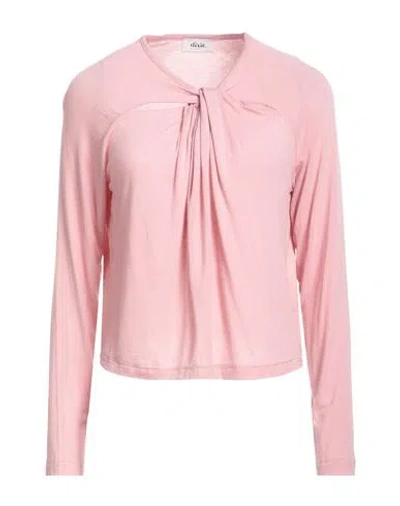 Dixie Woman T-shirt Pink Size S Viscose, Modal, Elastane, Cashmere