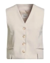 Dixie Woman Tailored Vest Beige Size M Polyester, Elastane In Neutral