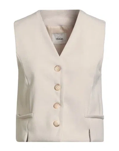 Dixie Woman Tailored Vest Beige Size M Polyester, Elastane In Neutral