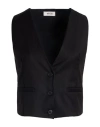 Dixie Woman Tailored Vest Black Size M Polyester, Viscose, Elastane In Black